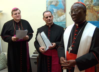 Cardinal Arinze Blesses Adoremus Office