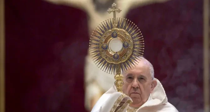 Pope Francis: The Eucharist can fill ‘the wounds and voids produced by sin’