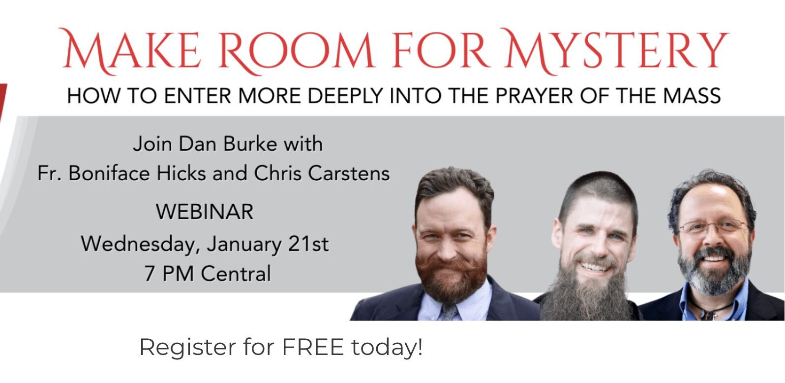 Making Room for Mystery: How to Enter More Deeply into the Prayer of the Mass – Webinar